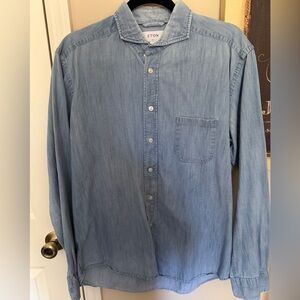 Eton Light Blue Casual Button Down Shirt